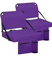 Besunbar Stadium Seat for Bleachers with Back Support and Wide Padded Cushion Stadium Chair - Inc...