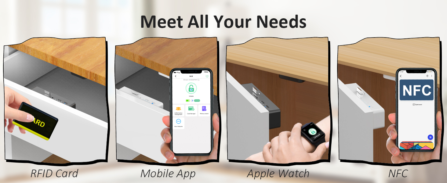 Foxloc smart cabinet lock for child safty