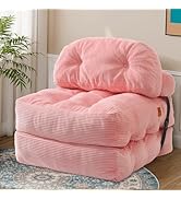 Vellorise Folding Sofa Bed, Convertible Sleeper Chair with Back Support and Pillow Futon,Boneless...