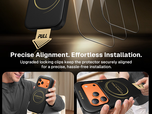 MOBOSI 3 Pack for iPhone 17 Pro Max Screen Protector, Auto Alignment Tray