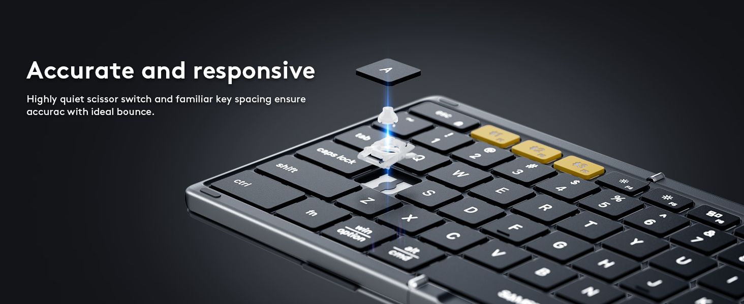 Elegant folding keyboard