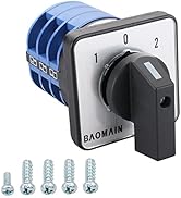 Baomain Rotary Cam Changeover Switch LW28-32/D303.3 AC 660V 32A 12 Terminal 3 Phase