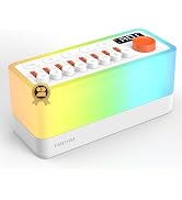 TMEHM 3-in-1 Sleep Sound Machine with 8 Mixable Nature Sounds, Portable Bluetooth Speaker & 12-Co...