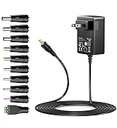 Basicvolt Universal Power Supply 9V 2A AC Adapter 100-240V AC to DC 9V 1.8A 1.5A 1A 0.8A 0.5A 450...