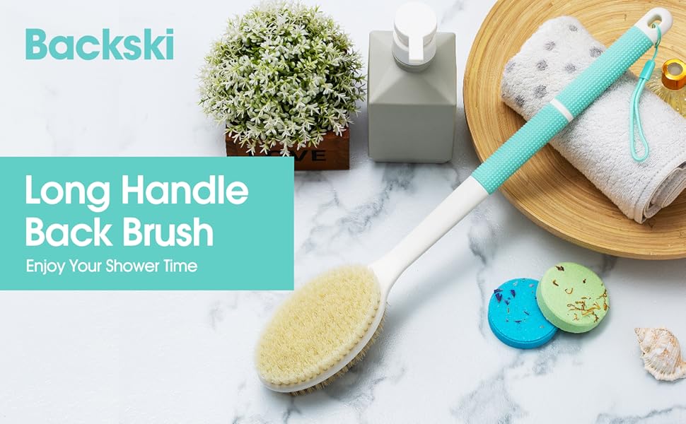 Backski long handle back brush,enjoy your shower time.
