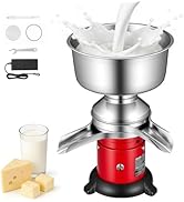 VEVOR Electric Milk Cream Separator, 60L/H Output 10500RPM Milk Cream Centrifugal Separator, 304 ...