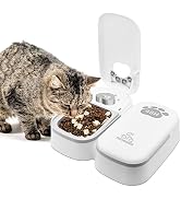 Madatop Automatic Wet Food Cat Feeders,2 Meals Digital Microchip Cat Feeder for Dog & Cat,Dry or ...