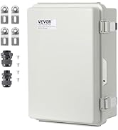 VEVOR Weather-Resistant Junction Box, Dimensions: 16.93x12.99x7.09 inches, Crafted from ABS Plast...