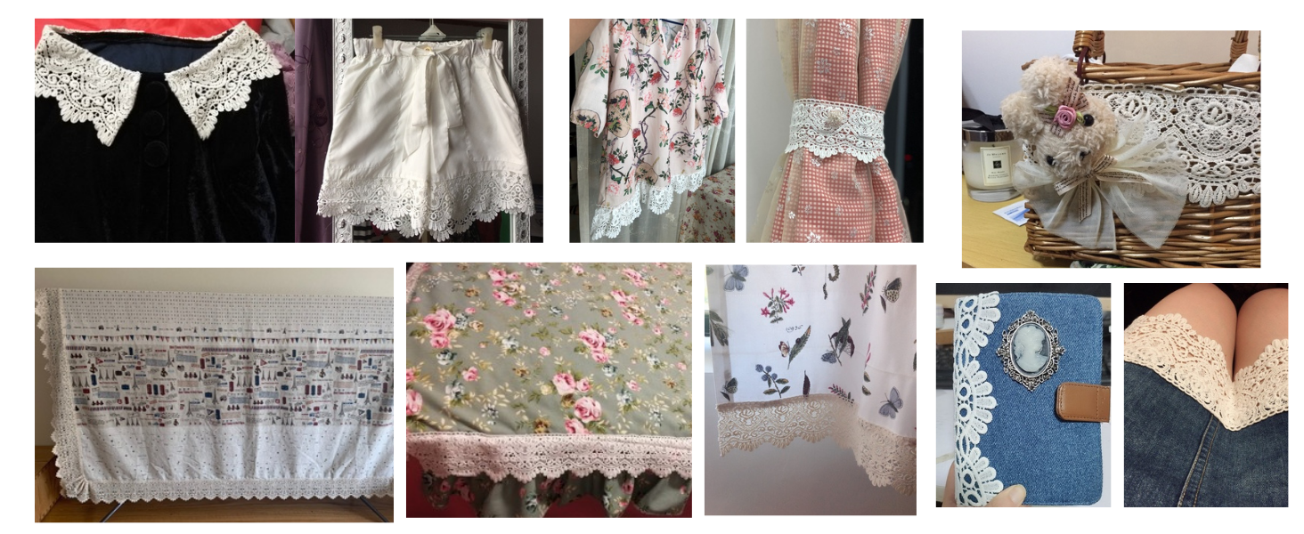 White lace Trim use