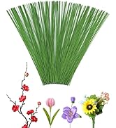 100 PCS FIVEIZERO 18 Gauge LightGreen Floral Wire Stems for Artificial Flower Making,Florist Wire...