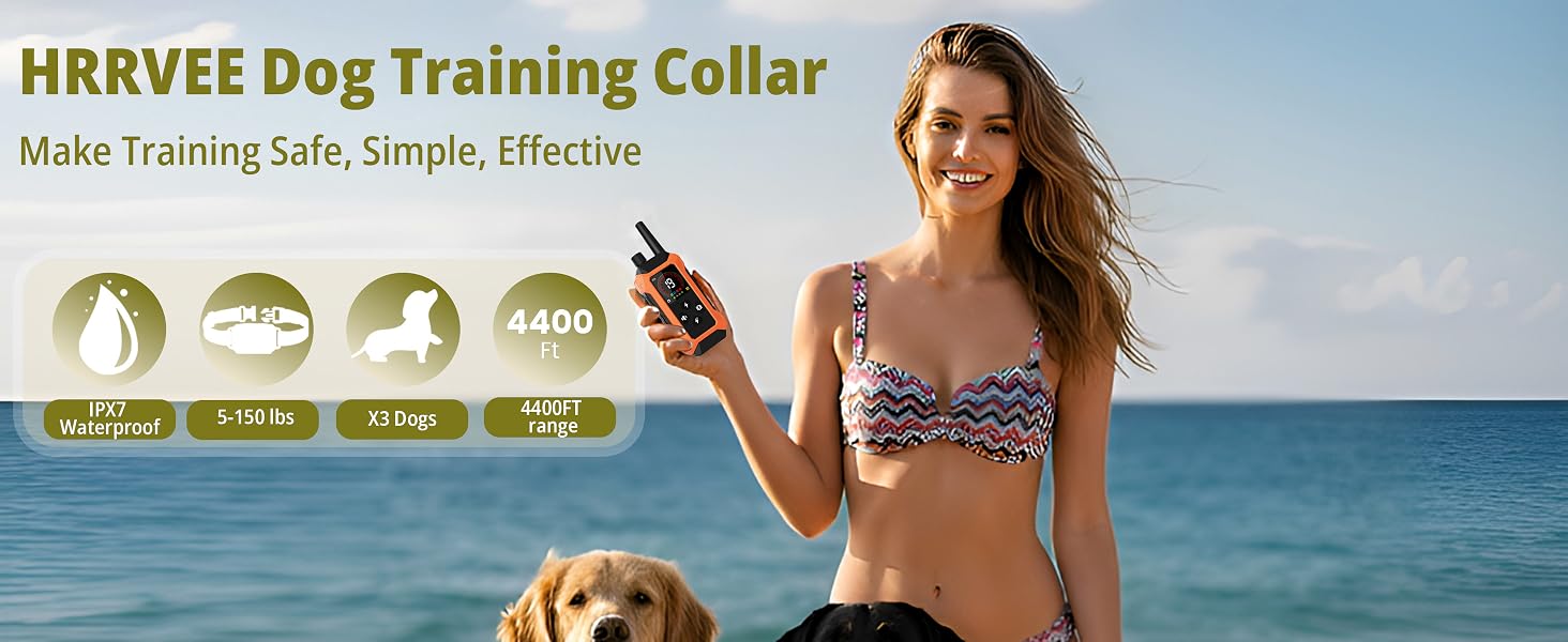 heavyduty waterproof 3 dog collar