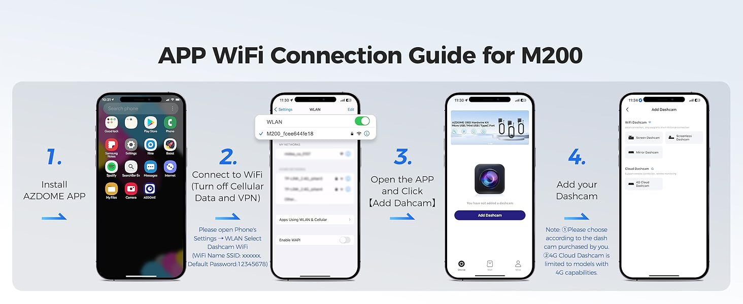 AZDOME APP and WiFi Connection Guide