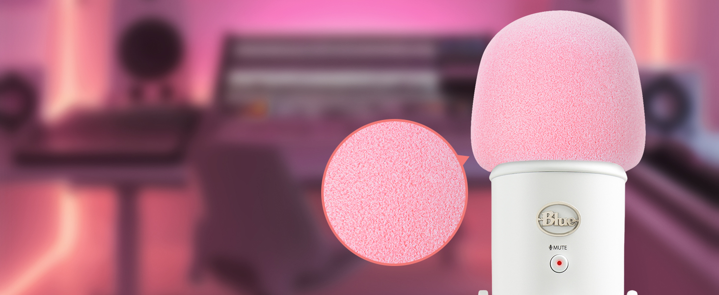 Premium Acoustic Foam,Pop Filter/Windscreen for Blue Yeti and Yeti Pro Microphones,