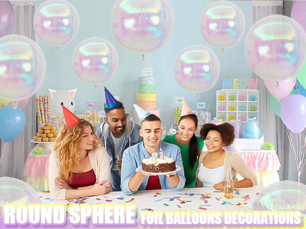Iridescent Round Foil Balloon