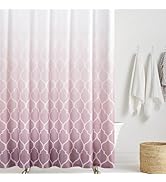 jinchan Ombre Purple Shower Curtain Quatrefoil Pattern Waterproof Fabric Shower Curtains for Bath...
