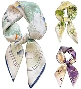 CODCOS 27.5 Inch Silk Feeling Scarf for Women Square Satin Head Scarf Hair Wrap Bandana