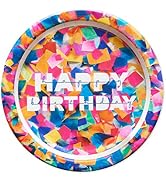 American Greetings Confetti Birthday Party Supplies, Dinner Plates (36-Count)
