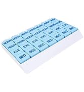 Apex Large 7 Day Weekly Pill Organizer - Weekly Pill Organizer, 4 Times a Day, Easy-Open, Organiz...