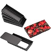 Cyimi Mini Tart Pan Set of 6 Rectangular Non-Stick 4 Inch Quiche Pan Loose Removable Bottom Tart ...