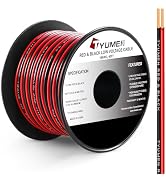 TYUMEN 40FT 18 Gauge 2pin 2 Color Red Black Cable Hookup Electrical Wire LED Strips Extension Cor...