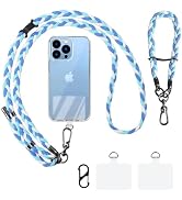 AULEEP 2pcs Crossbody Phone Lanyard, Adjustable Anti Theft Neck Lanyard Wrist Strap for Women Men...