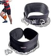 JSM FITNESS Dip Belt Premium with a Steel Buckle, Durable Chain and Carabiners, Perfect for Weigh...