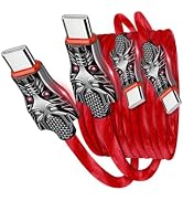 USB C to USB C Cable 60W 2Pack 10FT With Light Fast Charging USB Type C | SIIIUYF,CarPlay,Durable...