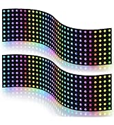 BTF-LIGHTING 2 PC WS2812B ECO RGB Alloy Wires 5050SMD Individual Addressable 8X32 256 Pixels LED ...