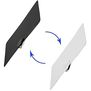 Indoor TV antenna has black and white reversible sides