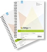 KINGART Studio Drawing Paper Pad Paint Brush Set, 9