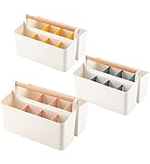 Vidifor 3 pcs Large Portable Craft Caddy with Handle, Cleaning Tote, DIY Divided Basket for Art C...