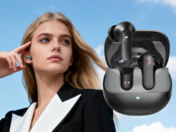 black earbuds