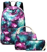 BLUBOON School Backpack Teens Girls Boys Kids School Bags Bookbag with Lunch Bag Pencil Pouch (Gr...