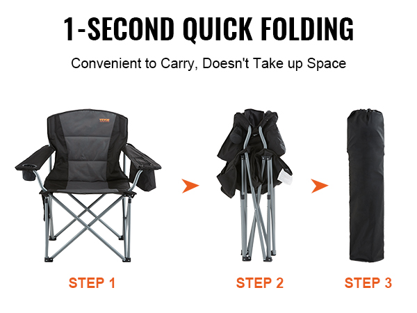 VEVOR Oversized Camping Folding Chair