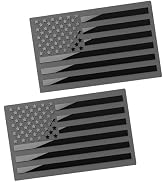 Qurbuns 2 PCS 3D American Flag Emblem Decals, 5