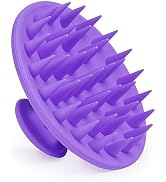 Meartchy Silicone Scalp Massager Shampoo Brush, Scalp Scrubber for Hair Growth (Purple)