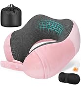 Cirorld Neck Pillow for Traveling, Travel Pillows for Airplanes,100% Pure Memory Foam Travel Neck...