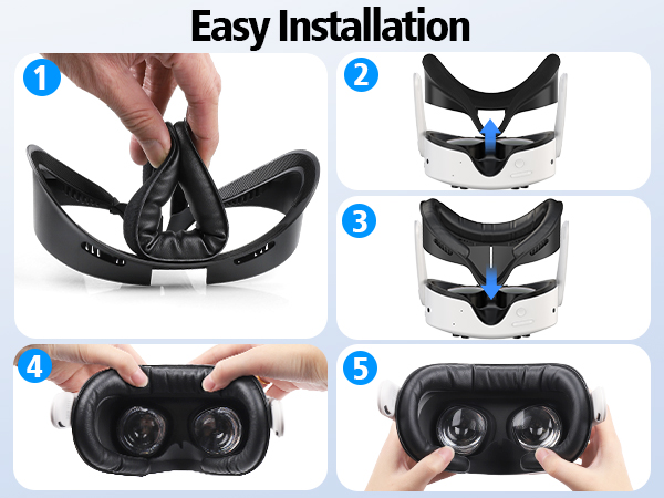 Face Pad Meta Quest 3S Facial Interface Oculus Quest 3S Accessories Vr Cover Black