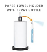 SpaceAid 2 in 1 Paper Towel Holder with Spray Bottle, Countertop Paper Towels Holders Stand with ...
