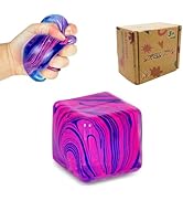 FazaVexior Swirl Maltose Squishy Stress Relief Toys, Marble Squeeze Ice Cube Fidget Toys, Slow Ri...