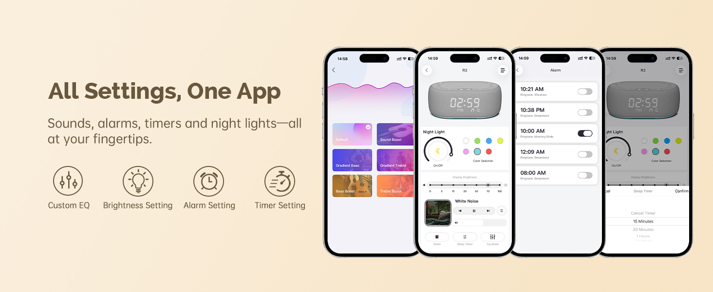 alarm clock with app control