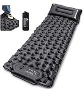 ONETIGRIS Blackcrystal Sleeping Pad, Ultralight Camping Sleeping Pad with Pillow Built-in Foot Pu...