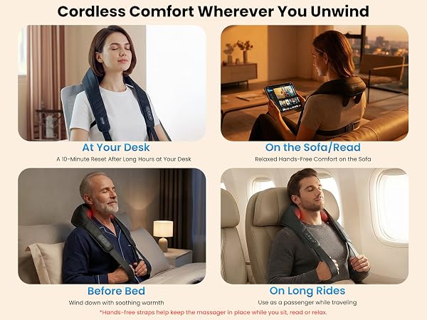 cordless neck massager for pain relief deep tissue