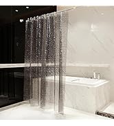 Waterproof Shower Curtain Liner EVA 8G - Rust-Proof Hooks, Heavy-Duty Magnets - Enhance Your Bath...