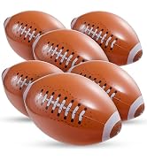 KiddieLoot Inflatable Football Beach Balls (6 Pack) - 16-Inch Durable Beach Balls for Kids, Summe...