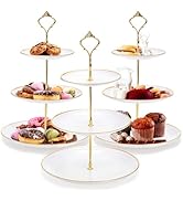 Goaste 3 Pack Tiered Cupcake Stand, Plastic Cupcake Stand Tower, 3 Tier Round Shape Dessert Servi...