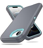 ACAGET Case for iPhone 16e Heavy Duty with Port Anti Dust Plug Matte Protective Phone Cases for i...
