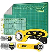 Magicfly Rotary Cutter Set, 45mm and 28mm Fabric Cutters Kit with Extra 10 Blades, A3 Double-Side...