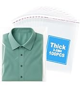 RONSBILL 100 PCS 10x14 Inches Thick 3.2Mil Self Sealing Cellophane Plastic Bags Clear Resealable ...