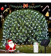 JMEXSUSS 320 LED Cool White Solar Net Lights, 9.8ft x 6.6ft Solar Net Lights Outdoor Mesh Lights ...